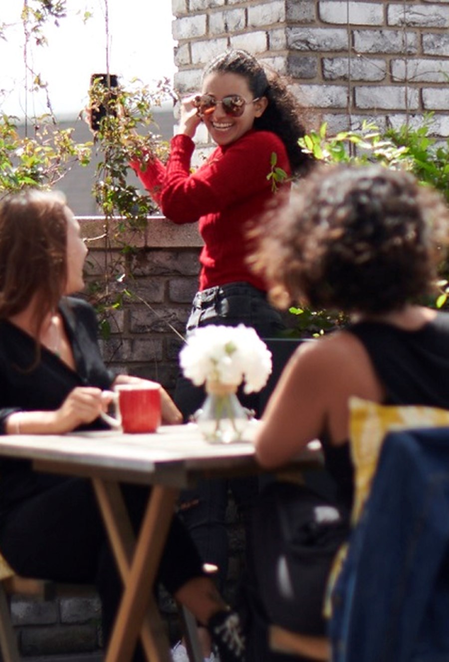 Students on a roof terrace Brighton student accommodation