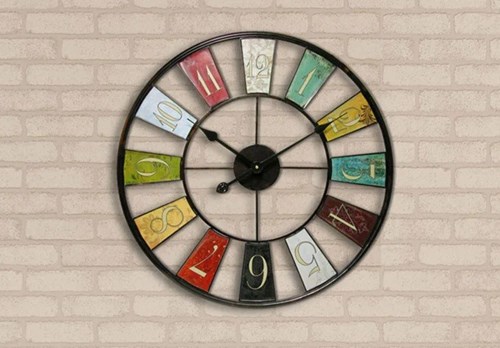 modern colourful wall clock