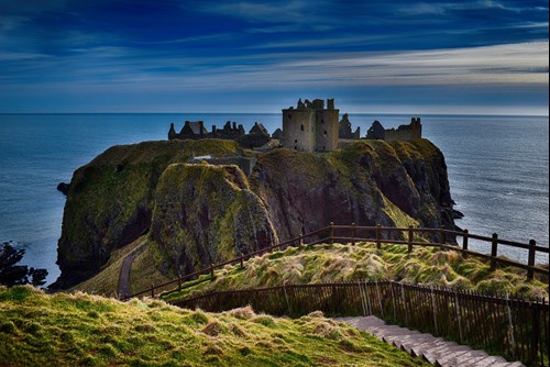 Castle by the sea in Scotland
