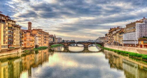 a bridge spanning the arno river