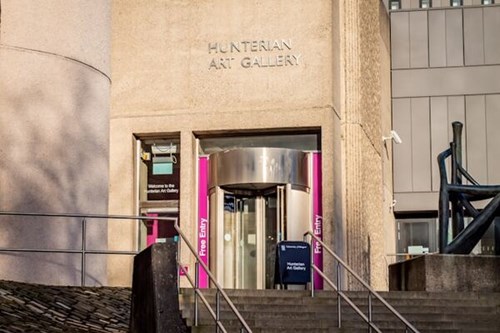 Hunterian Art Gallery entrance in Glasgow