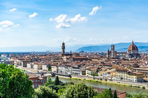 a landscape shot of florence and its skyline