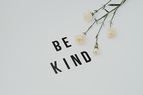 be kind message with carnations