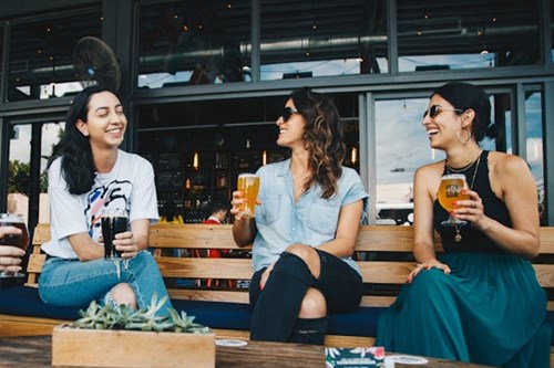 Women having a drink