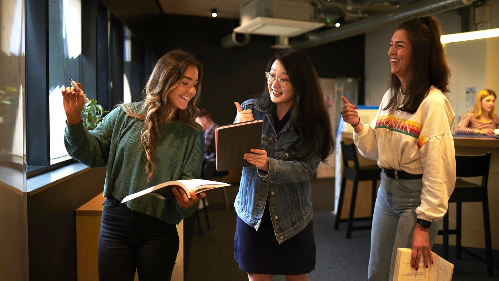 Students studying together
