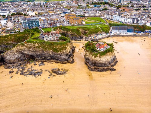 Aerial view of Newquay